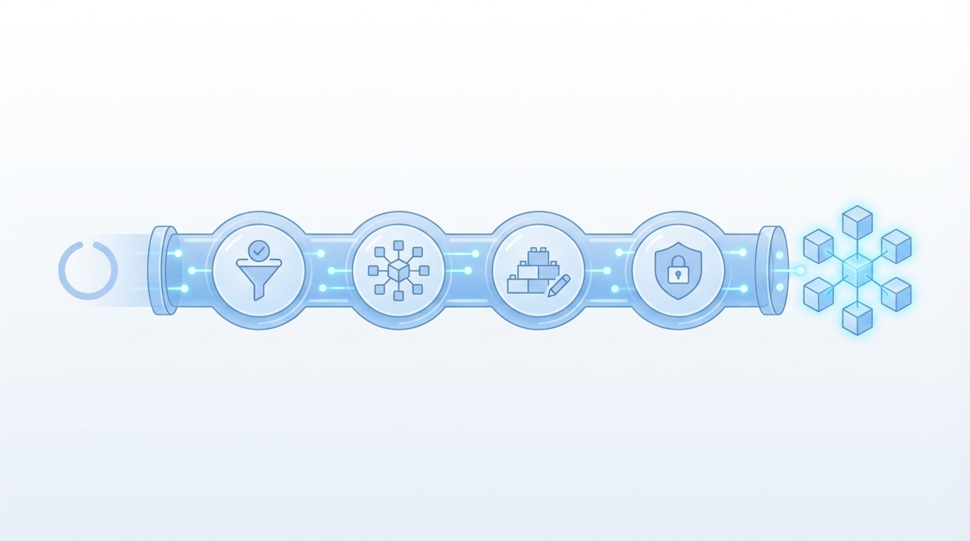 The Pipeline That Turns Keywords Into Intent-Mapped Clusters concept illustration - Oleno