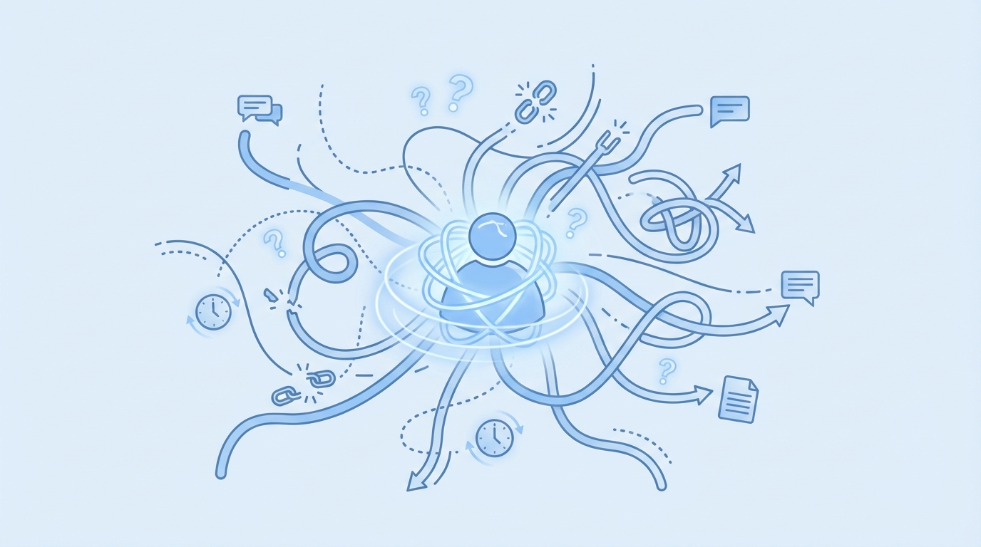 What Review Chaos Feels Like When You’re On The Hook for Human-in-the-loop orchestration concept illustration - Oleno