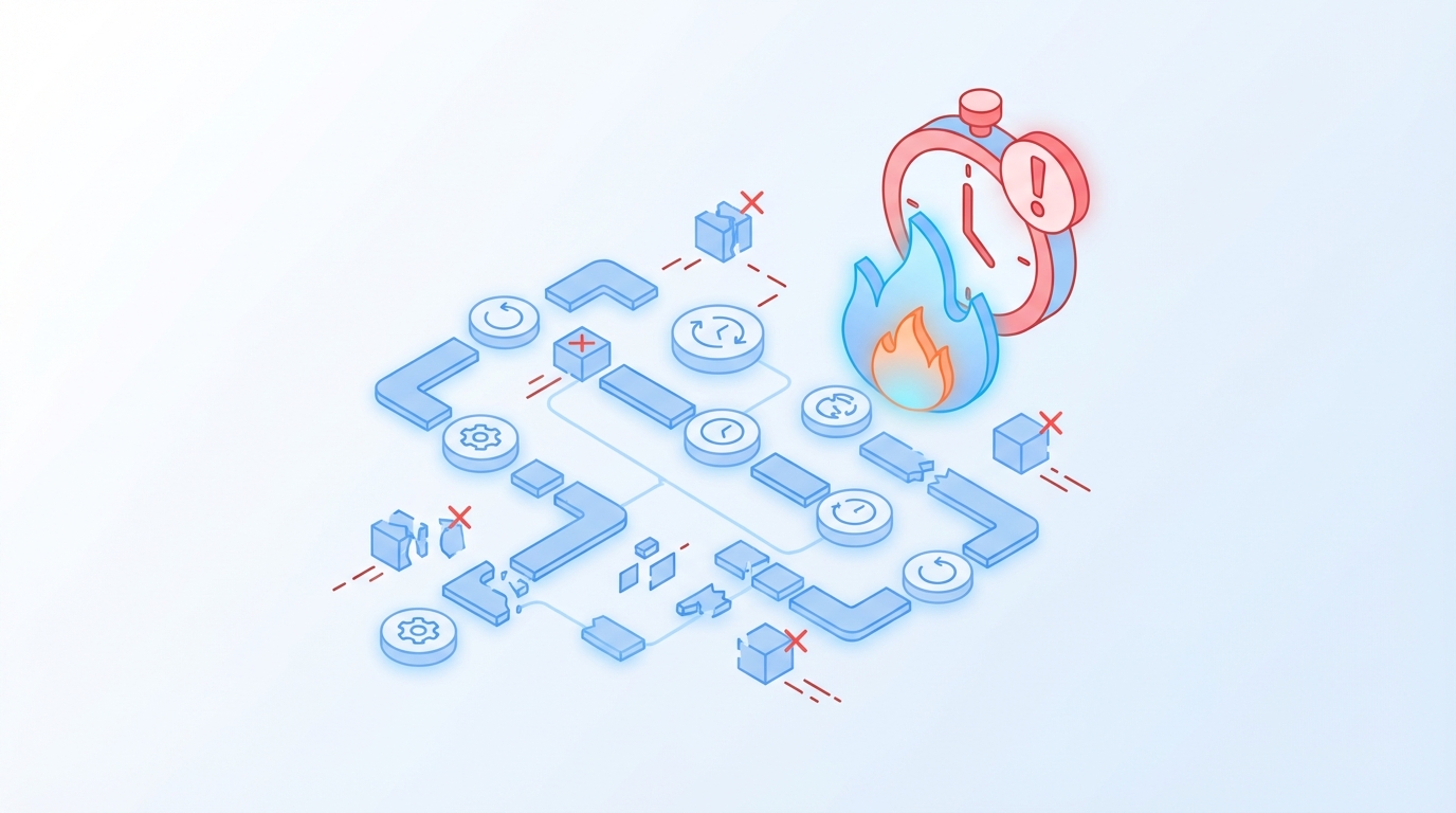 The Frustration When Content Ops Miss Deadlines concept illustration - Oleno