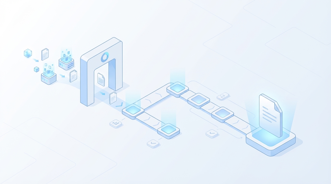 The New Way: Gate With Information-Gain Briefs Before Any Draft Is Assigned (6 Steps) concept illustration - Oleno