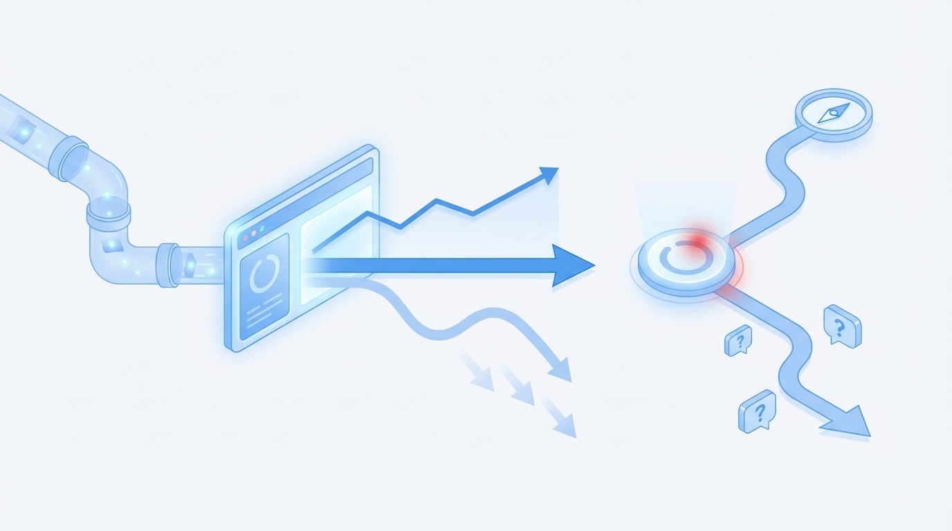 The Moments That Make Teams Change Course concept illustration - Oleno