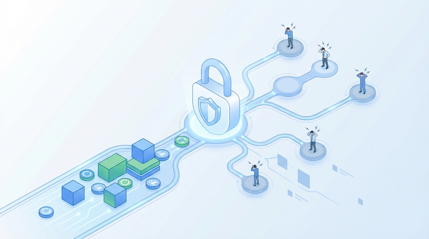 When Legal Becomes the Bottleneck, Everyone Loses concept illustration - Oleno