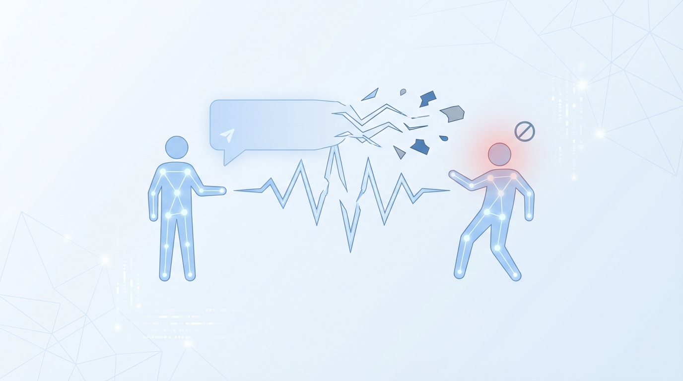 When It Hurts: The Human Side Of Tone Misfires concept illustration - Oleno