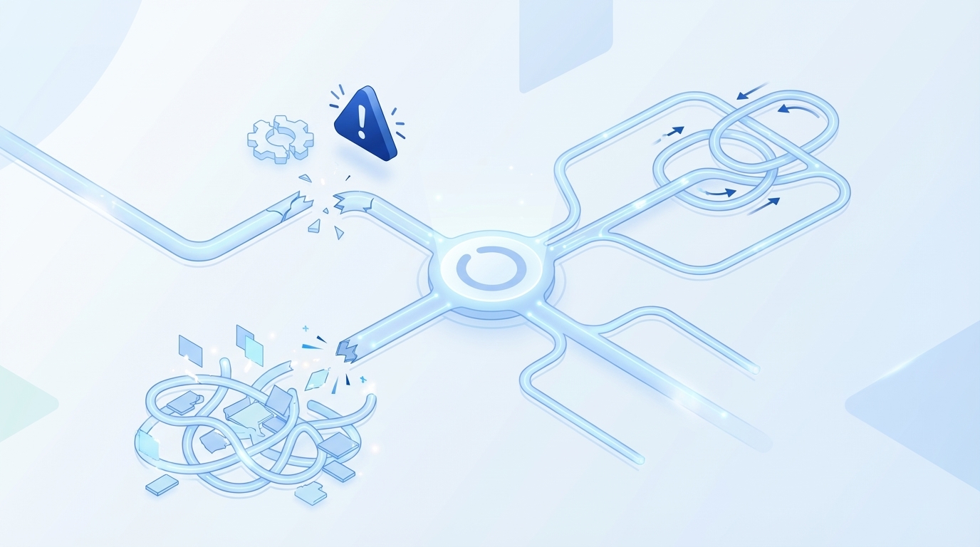 The Frustration of Rework and Cannibalization concept illustration - Oleno