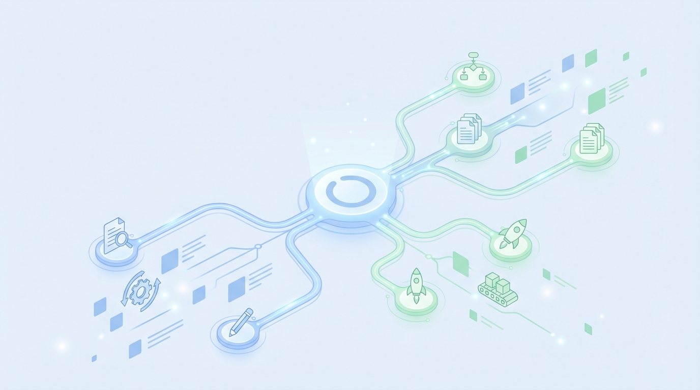 How It Compares to Surfer, Byword, Outrank, Jasper, and AirOps concept illustration - Oleno