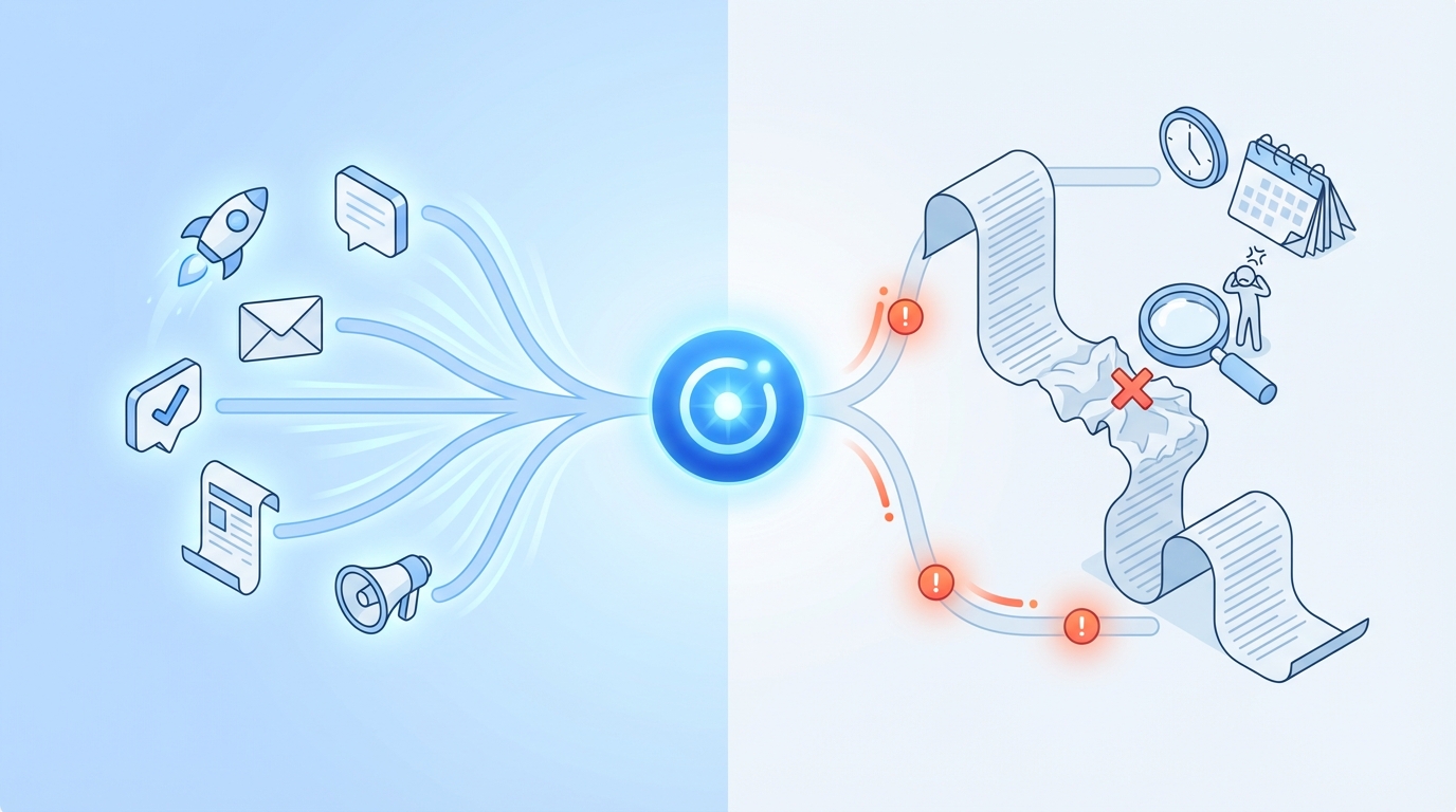 Writesonic: Where It Shines And Where It Struggles concept illustration - Oleno