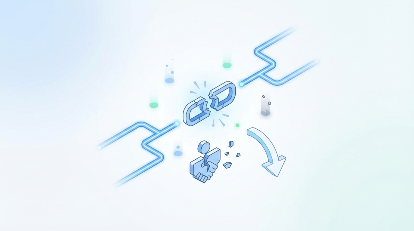 When Links Undermine Trust, Everyone Feels It concept illustration - Oleno