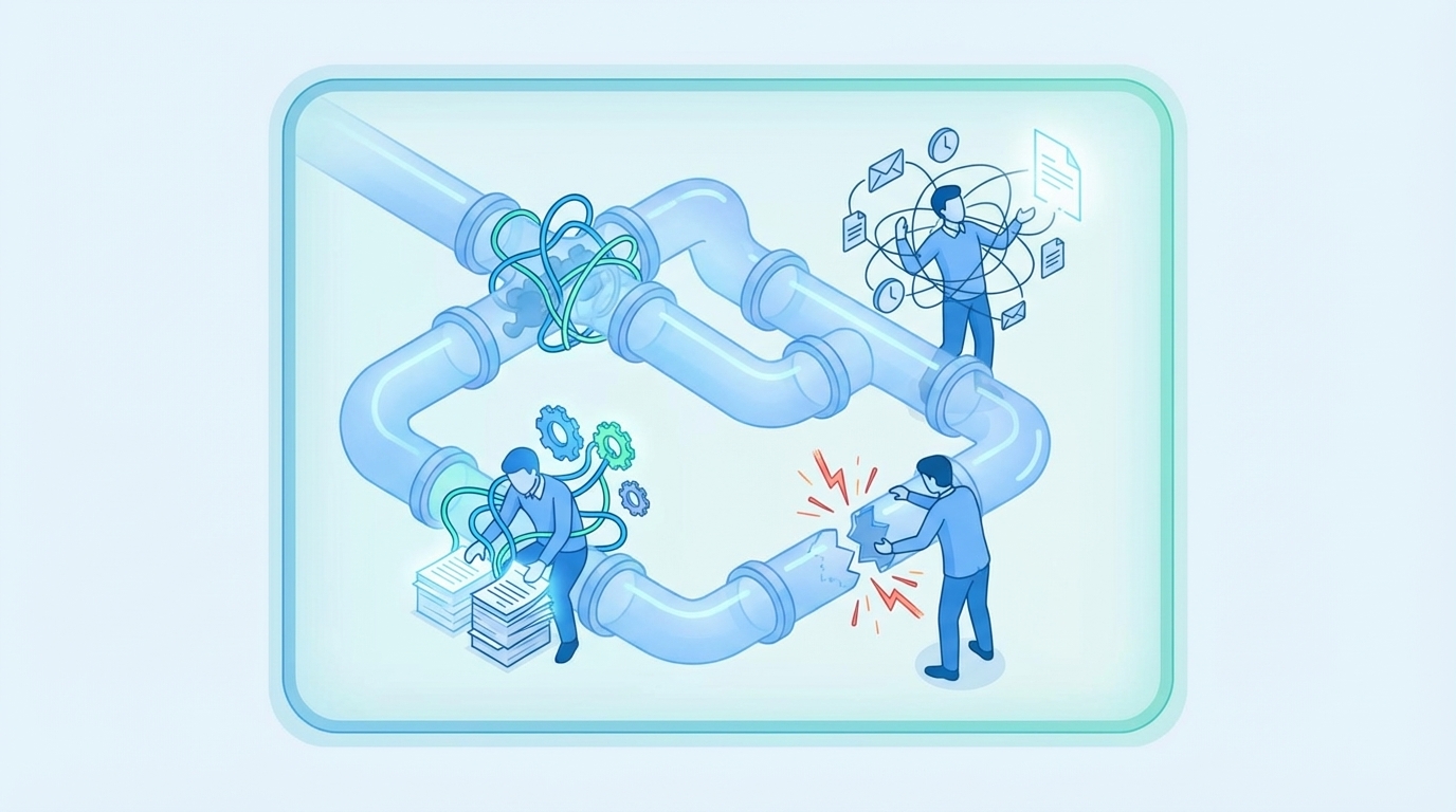 The Human Friction You Feel Every Week concept illustration - Oleno