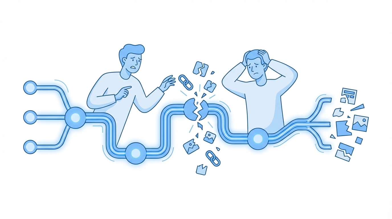 The Human Friction When Quality Wobbles concept illustration - Oleno