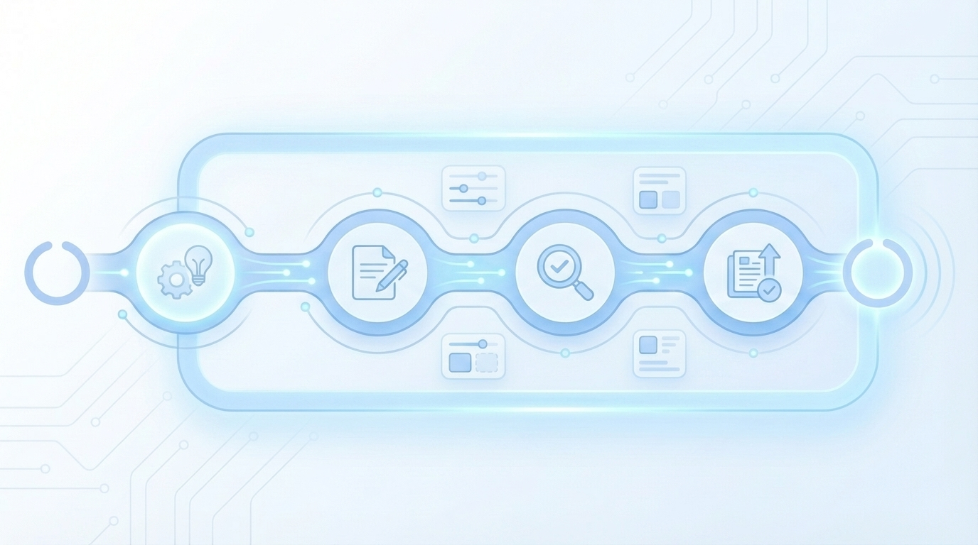 How Oleno Implements An End-To-End Content Operations Platform concept illustration - Oleno