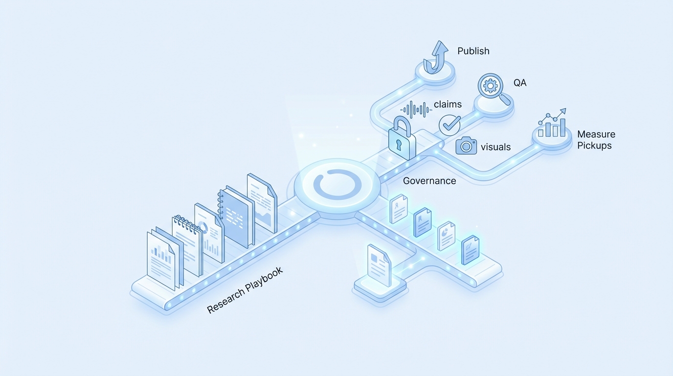 How Oleno Operationalizes Your Original Research Playbook concept illustration - Oleno