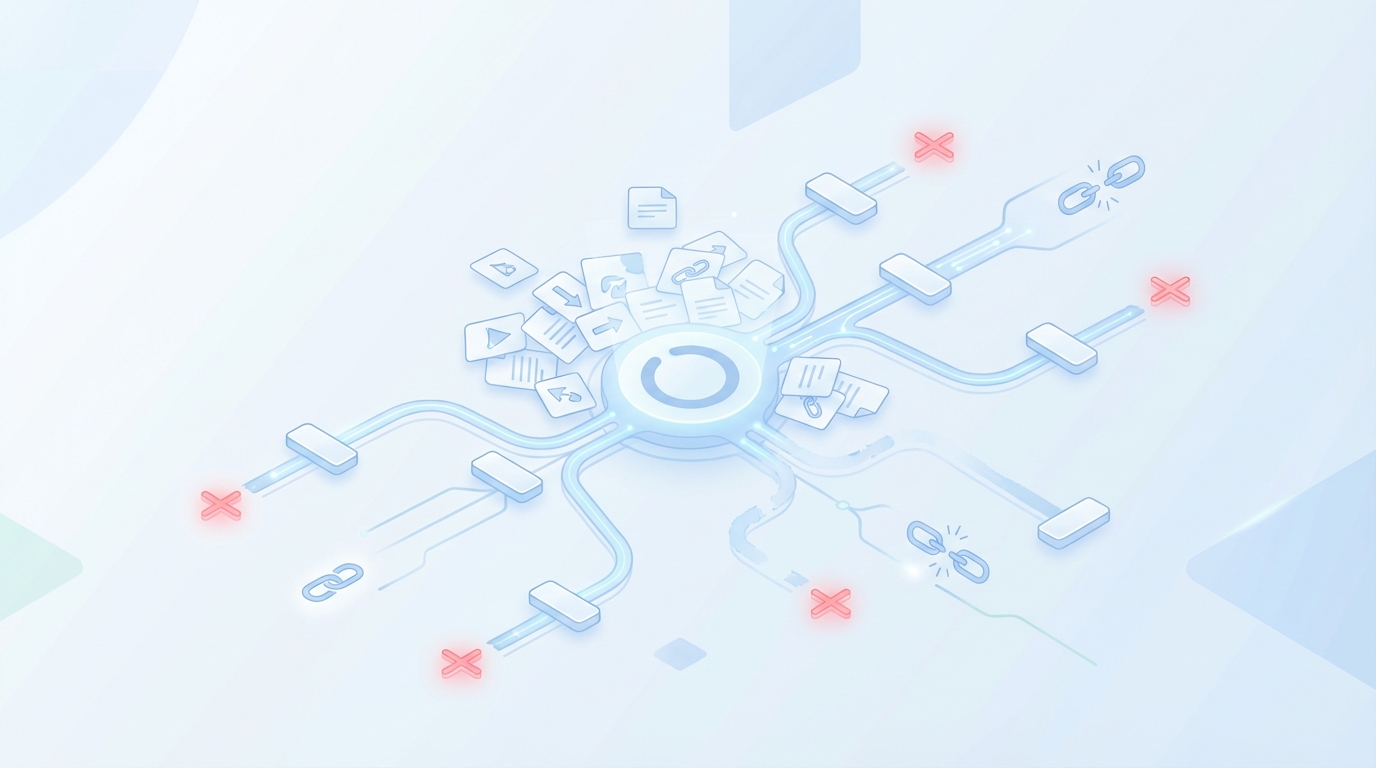 What It Feels Like When Your Pillar Strategy Stops Converting concept illustration - Oleno