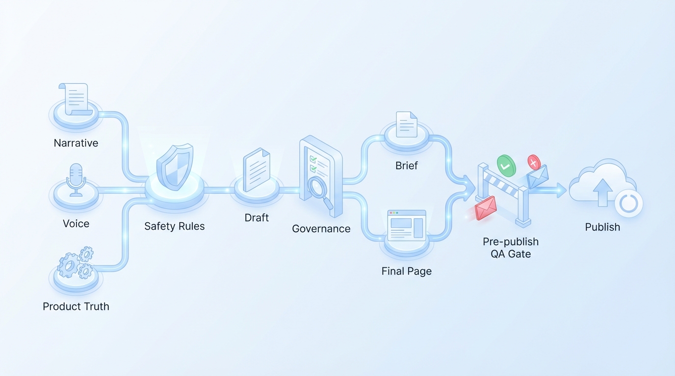 How Oleno Enforces Governance From Draft To Publish concept illustration - Oleno