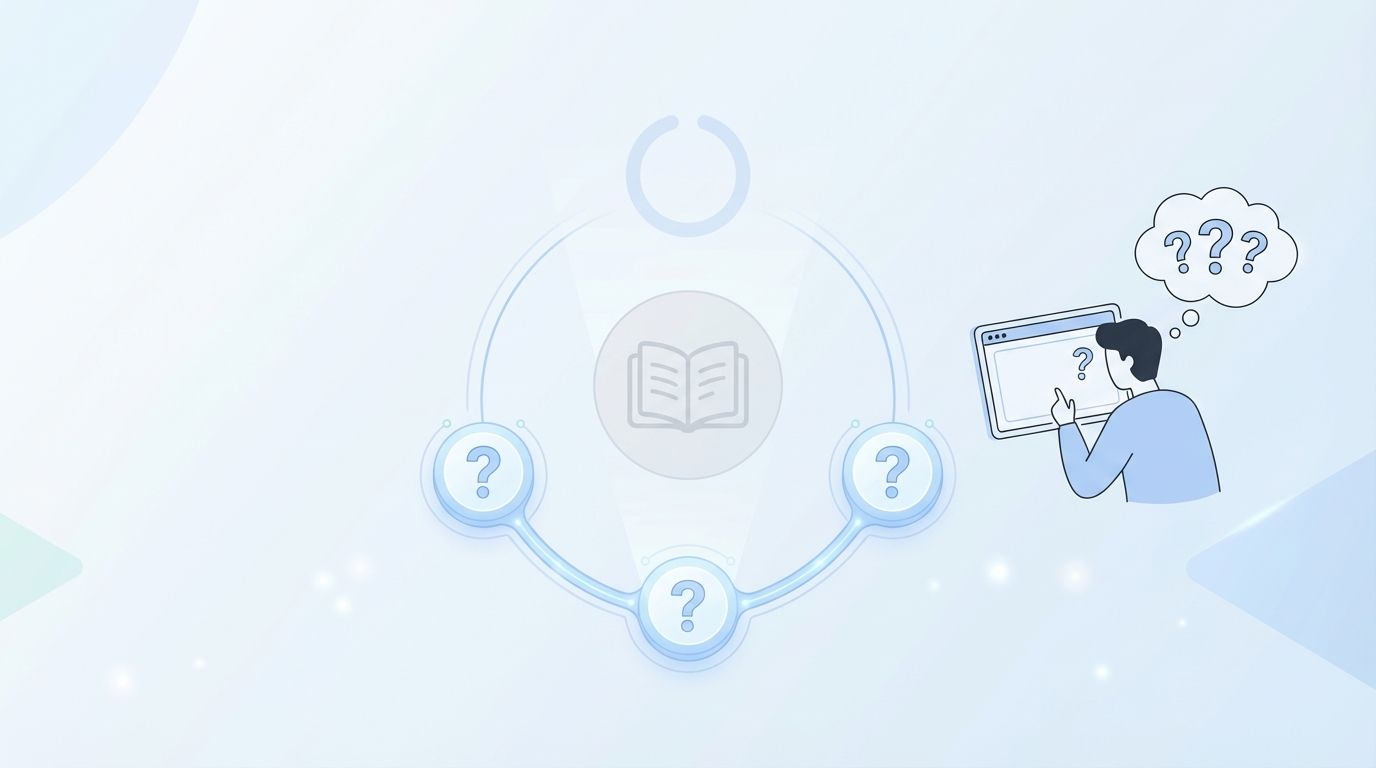 When Real Users Struggle And Your Content Is Silent concept illustration - Oleno