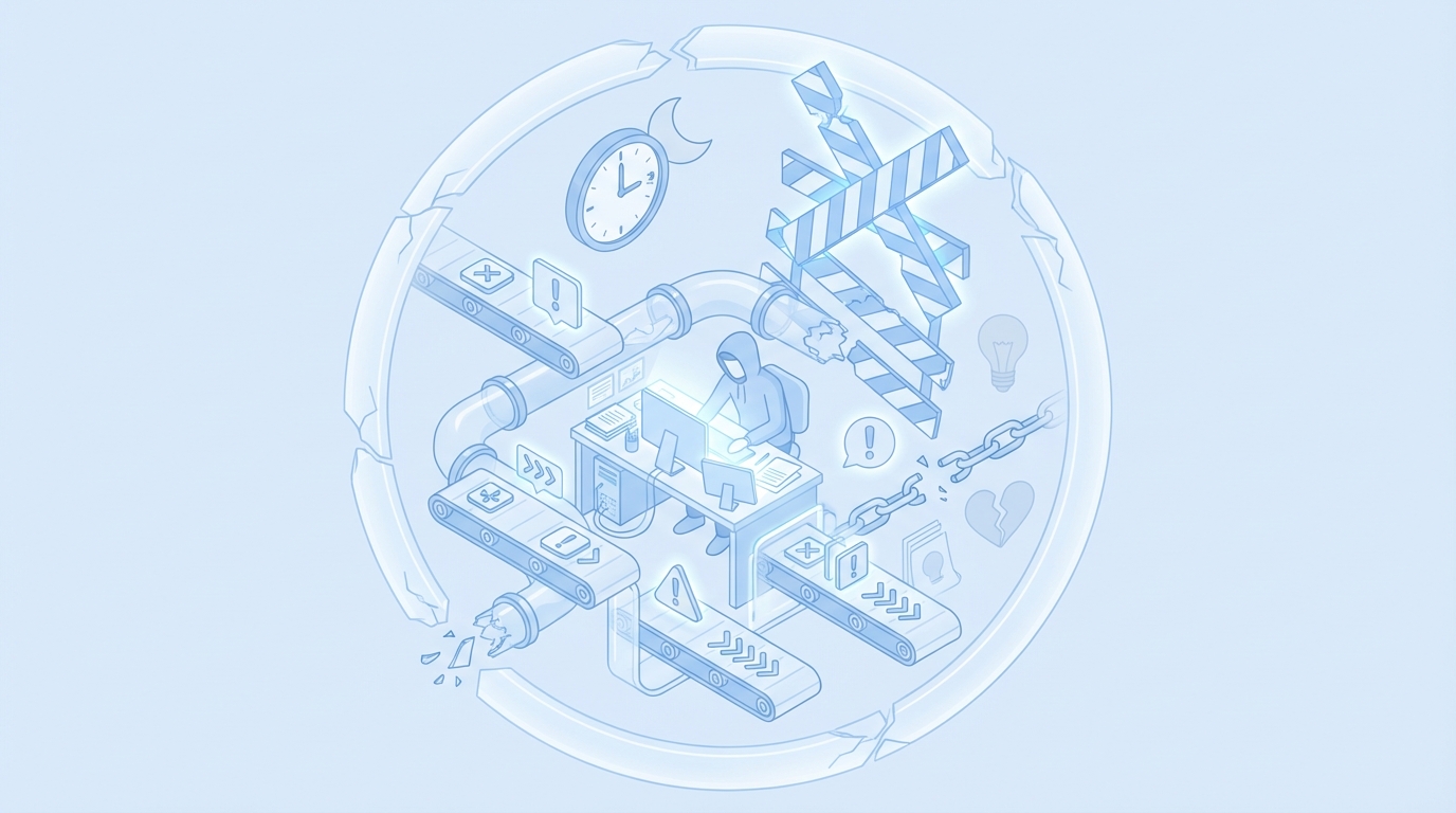 The Human Pain When Output Scales Without Guardrails concept illustration - Oleno