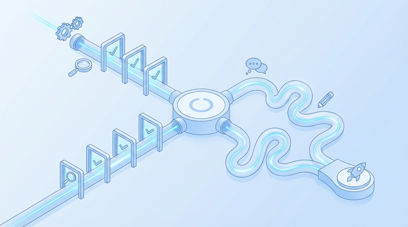 How Oleno Runs A QA-Gated Pipeline End To End concept illustration - Oleno