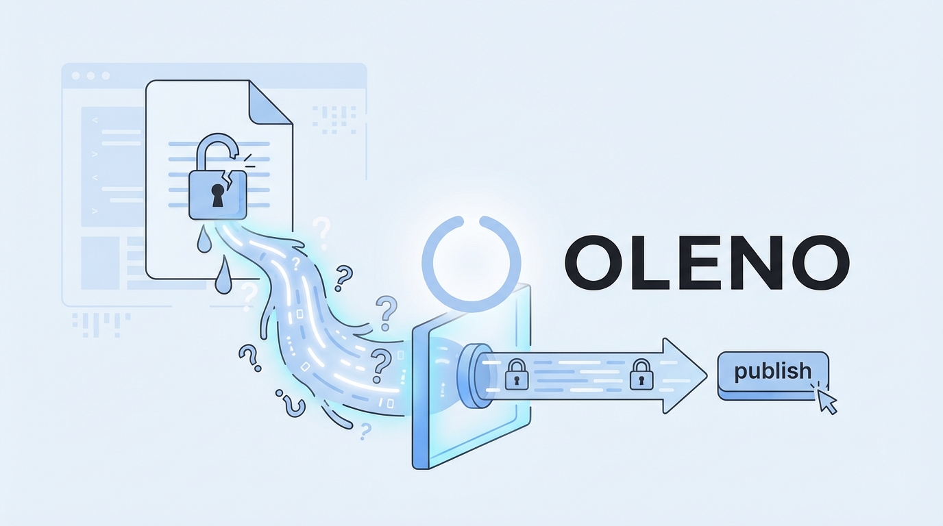 The Moment You Realize A Draft Leaked Something It Should Not concept illustration - Oleno