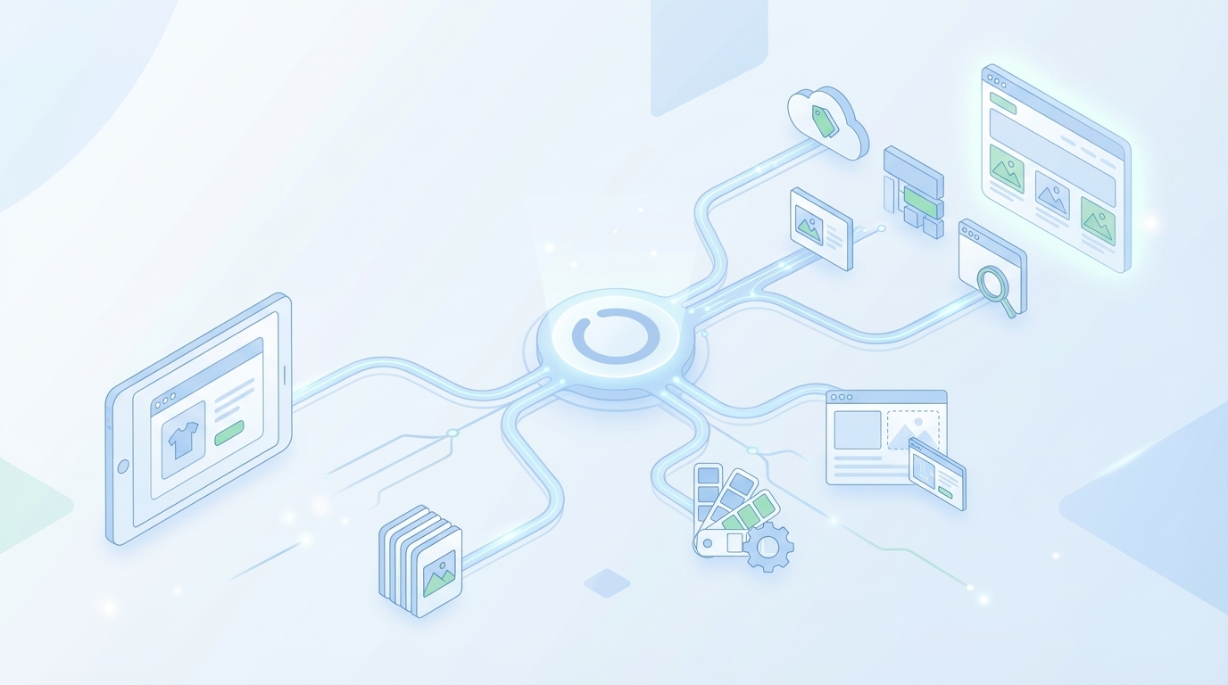 How Oleno Ships Image-First Sections With Visual Studio concept illustration - Oleno