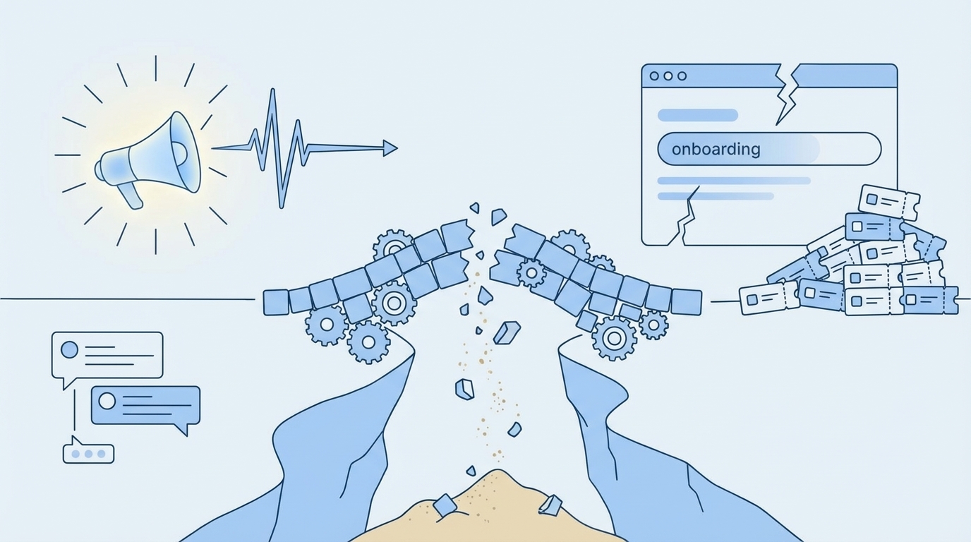 When Stories Drift From Product Reality, Trust Erodes Fast concept illustration - Oleno