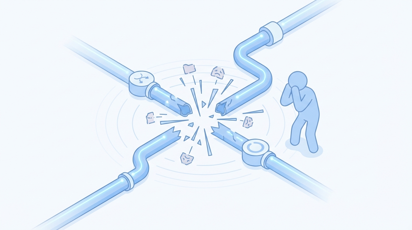 The Human Toll When The Pipeline Breaks concept illustration - Oleno