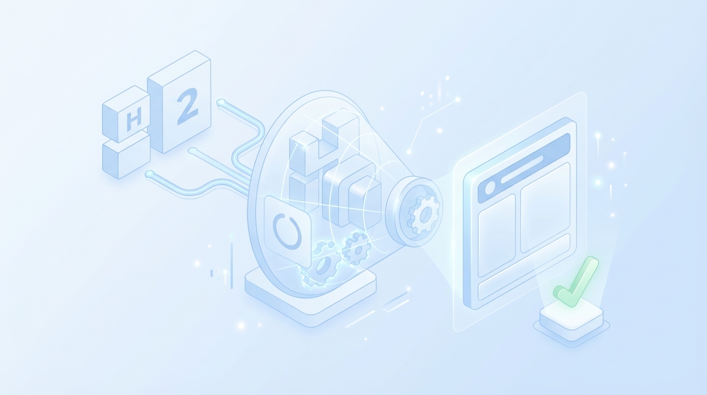 How Oleno Makes Every H2 Snippet-Ready By Default concept illustration - Oleno