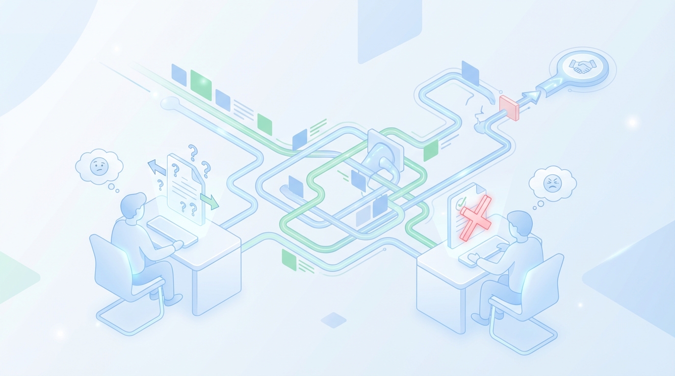 The Human Side Of Mixed Messaging concept illustration - Oleno