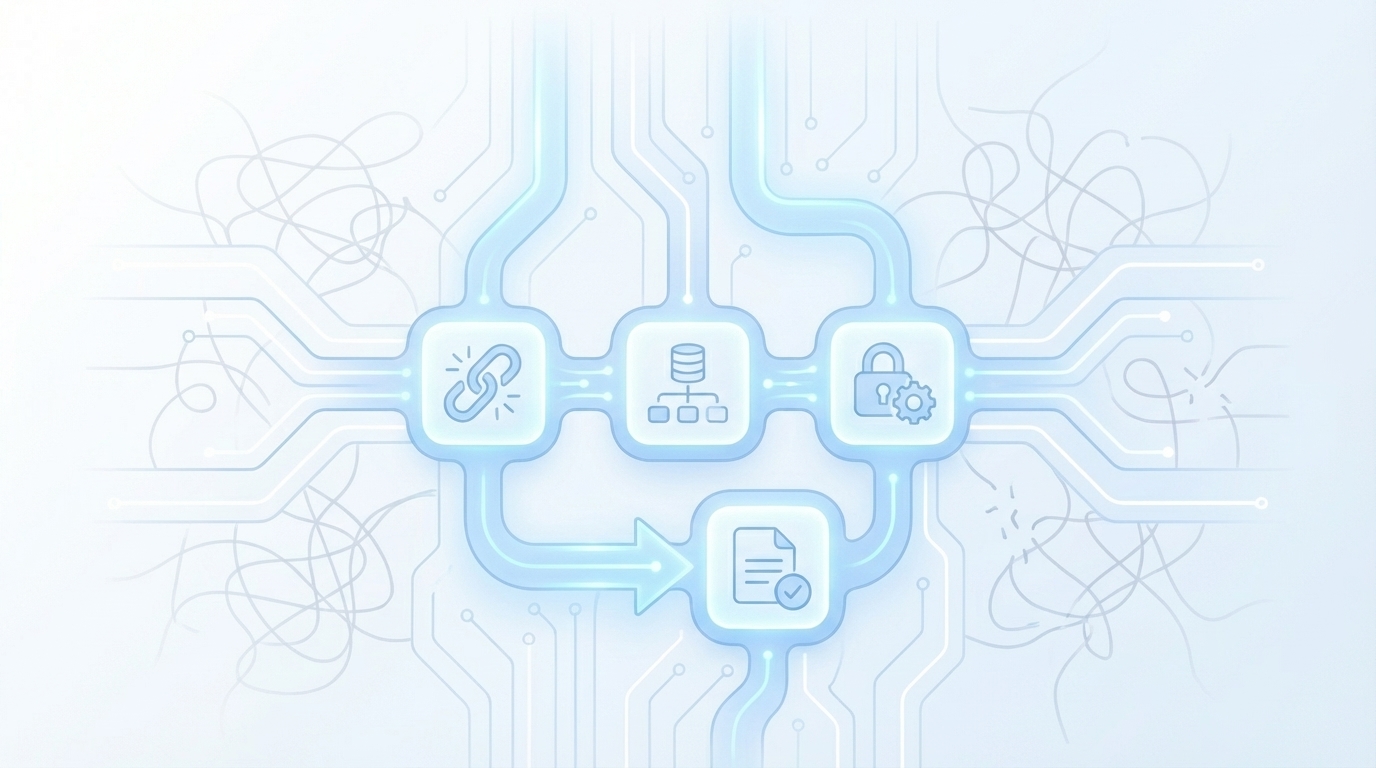 Stay Sane: Links, Schema, And Governance That Prevent Rework concept illustration - Oleno