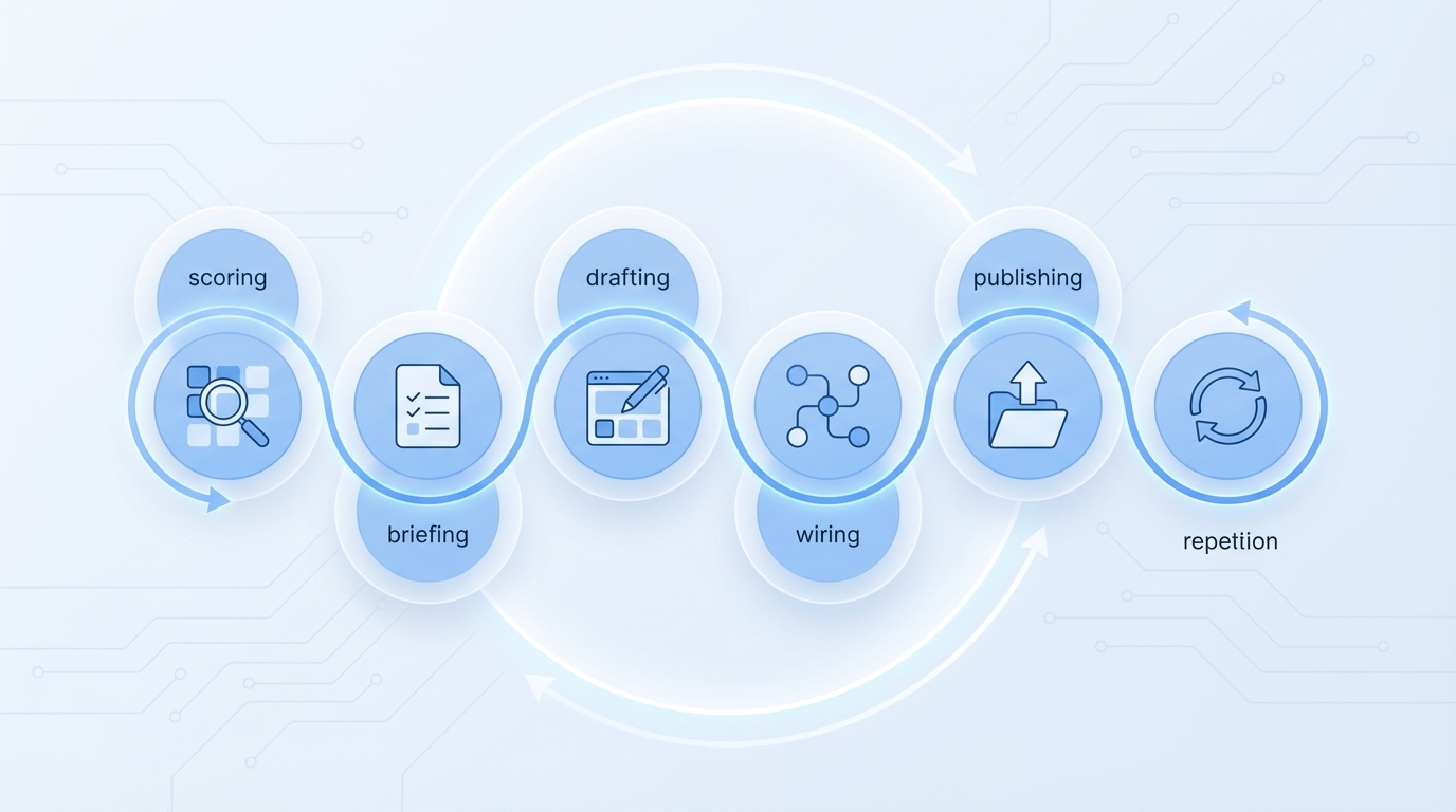 The Repeatable 6-Part Playbook You Can Run Weekly concept illustration - Oleno