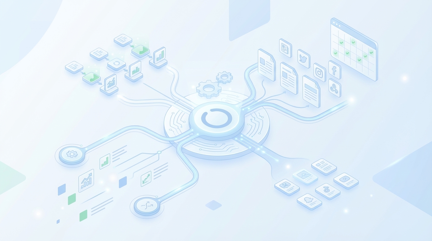 How Oleno Embeds Your ROI Rules Into Daily Publishing concept illustration - Oleno