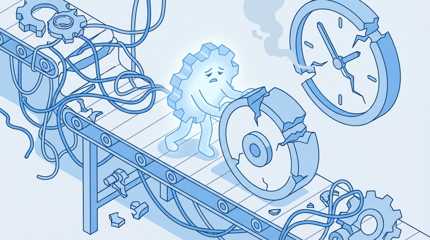 When Drift Becomes Rework, Teams Burn Out concept illustration - Oleno