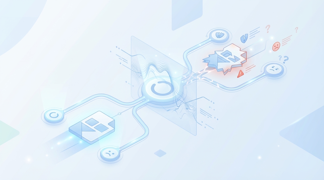 When Drafts Sound Like A Stranger, You Lose Trust Fast concept illustration - Oleno