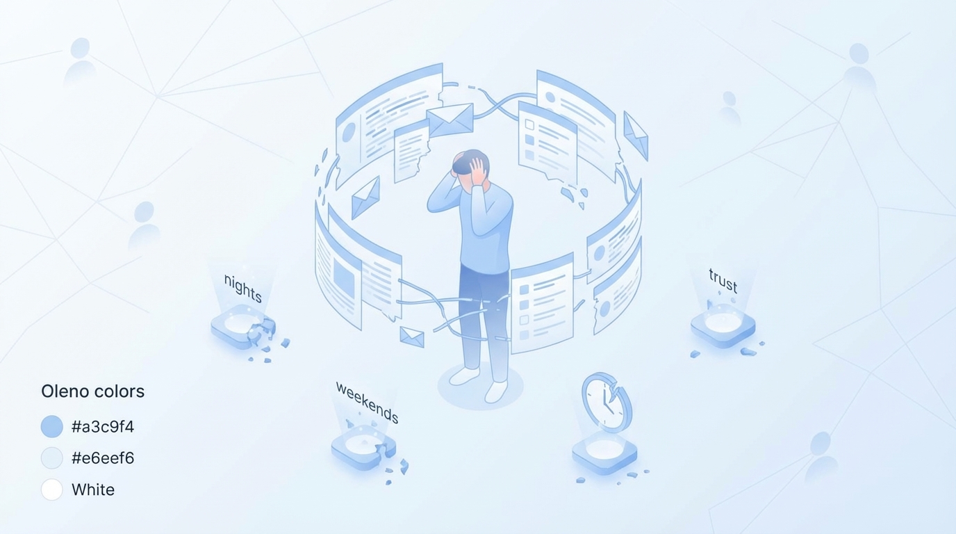 The Human Toll When Quality Depends on Handoffs concept illustration - Oleno