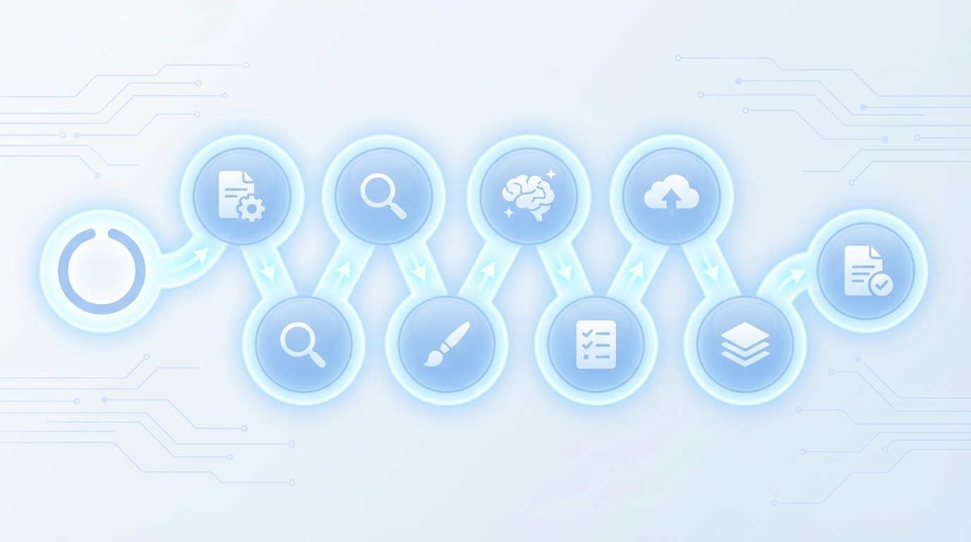 How Oleno Automates The 8‑Step Pipeline concept illustration - Oleno