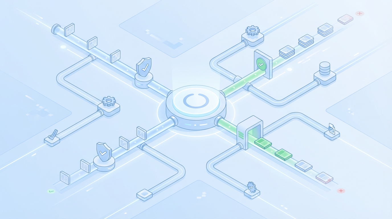 How Oleno Enforces CI-Grade Governance For AI Writing concept illustration - Oleno