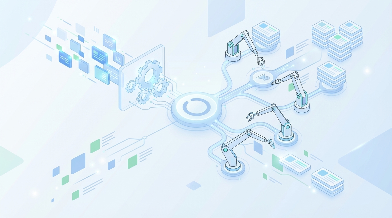 How Oleno Runs The Pipeline So You Can Stop Prompting concept illustration - Oleno