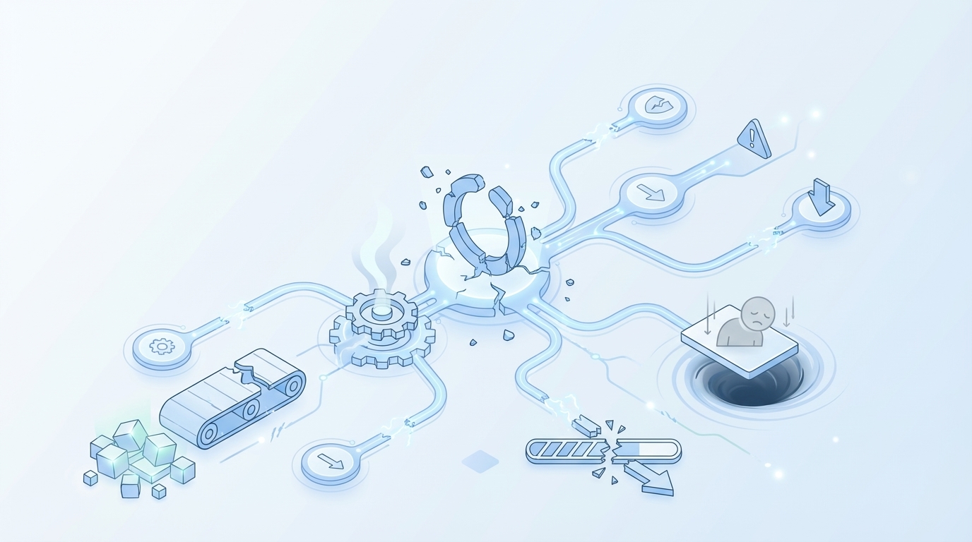 When Rework Becomes Culture, Morale Tanks concept illustration - Oleno