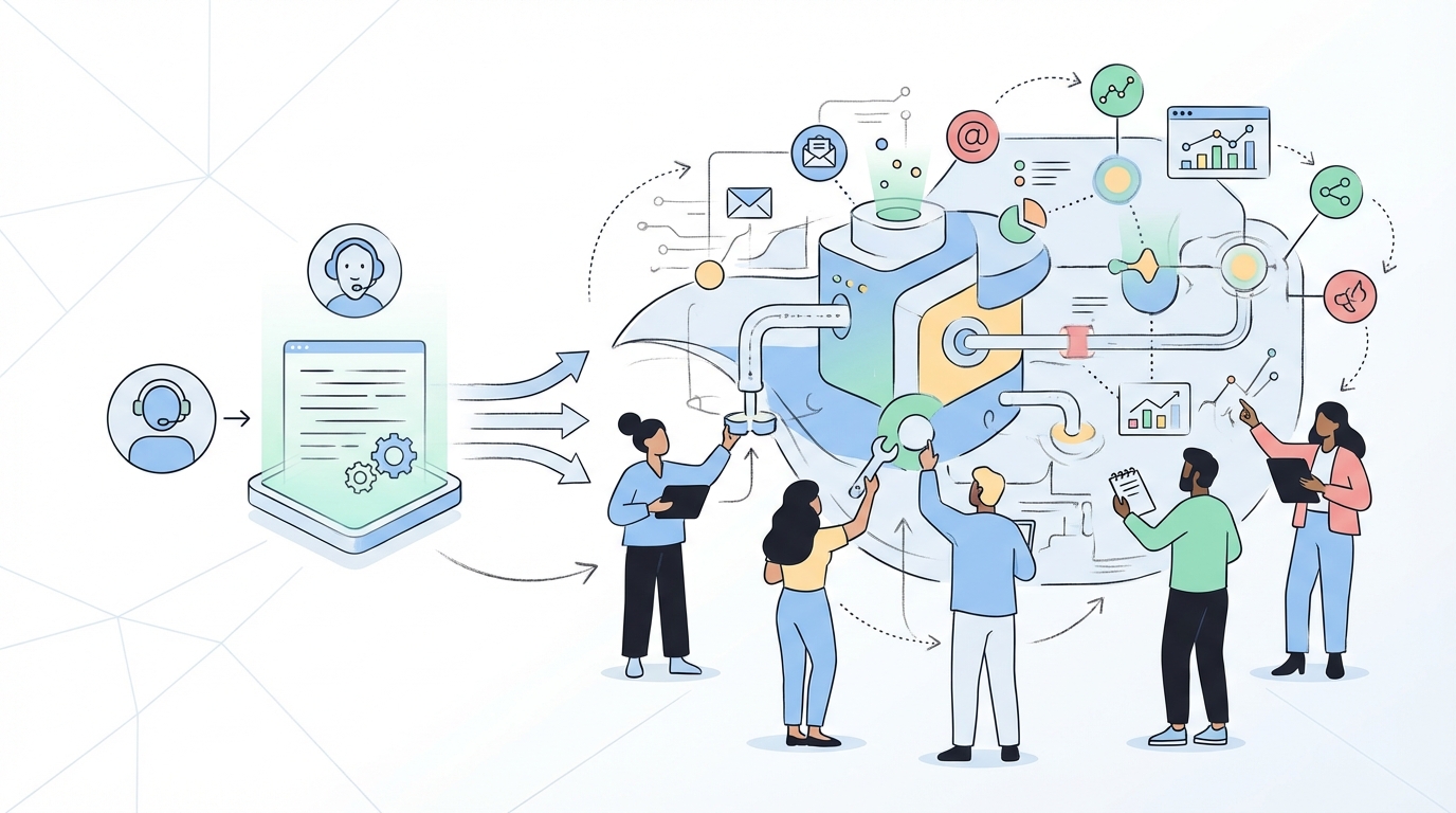 Why AI Writing Assistants Aren't Enough for Demand Generation concept illustration - Oleno