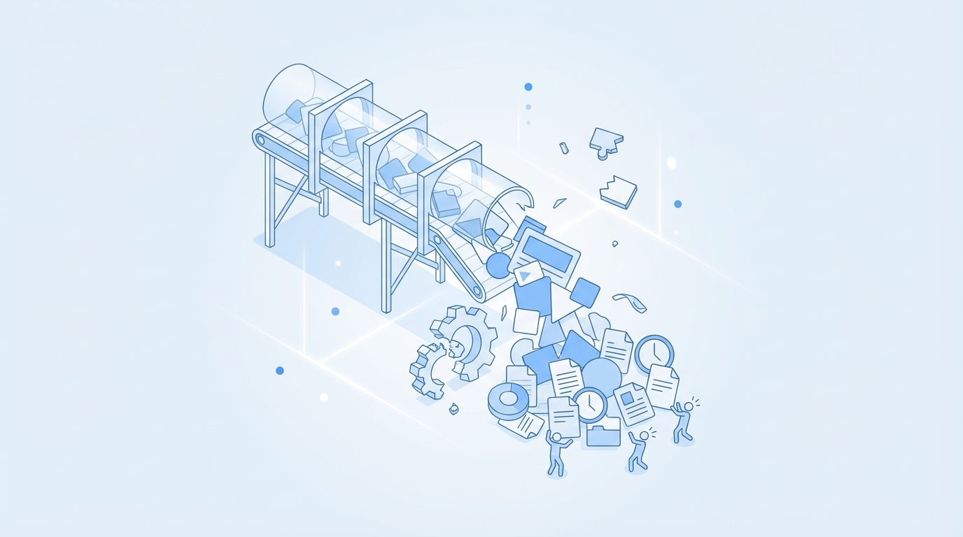 When Volume Outruns Structure, Teams Feel It concept illustration - Oleno