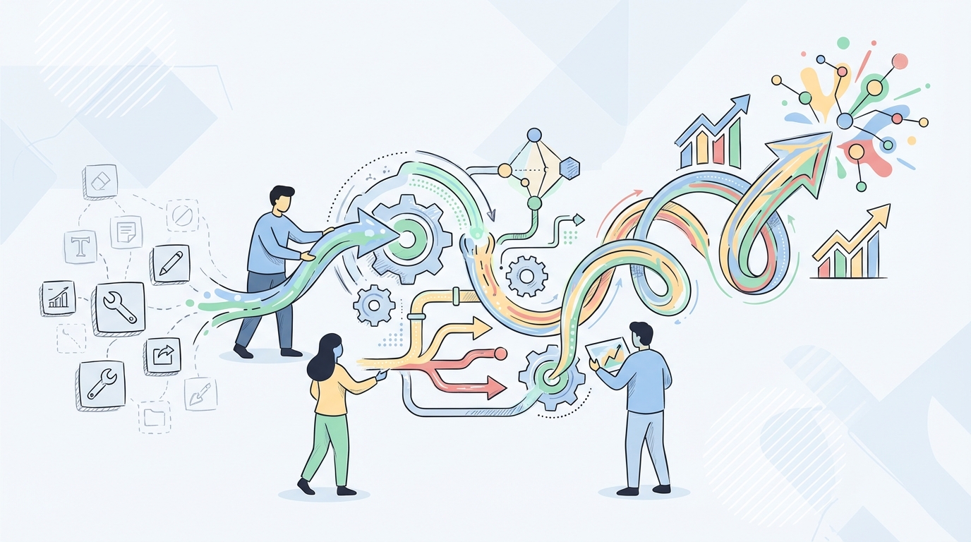 Your Stack Is Not Creating Compounding Demand concept illustration - Oleno