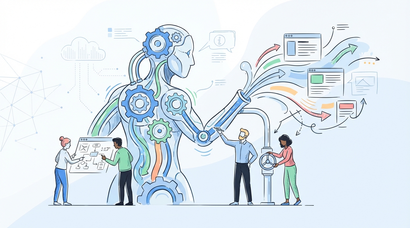 Why AI Content Creation Trends Are Exposing a Bigger Quality Problem concept illustration - Oleno