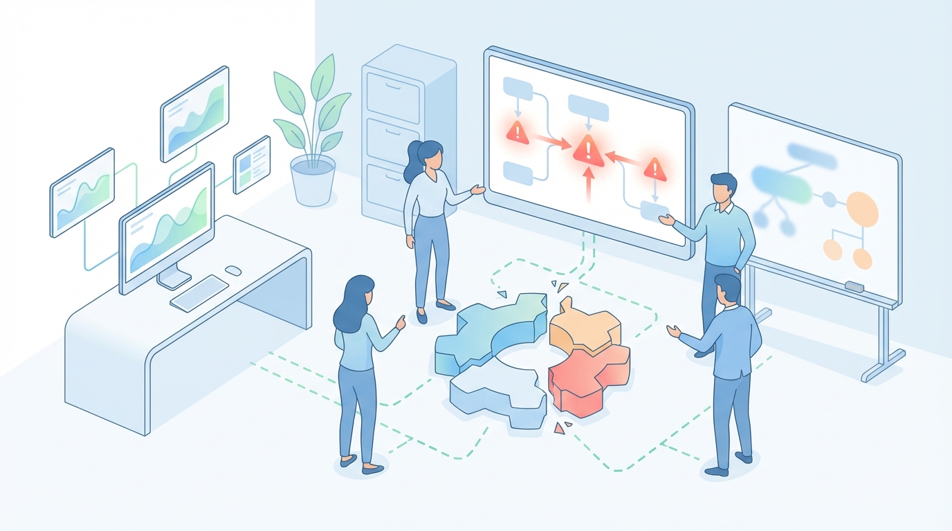 Why Most Content Scaling Efforts Break at the Team Layer concept illustration - Oleno