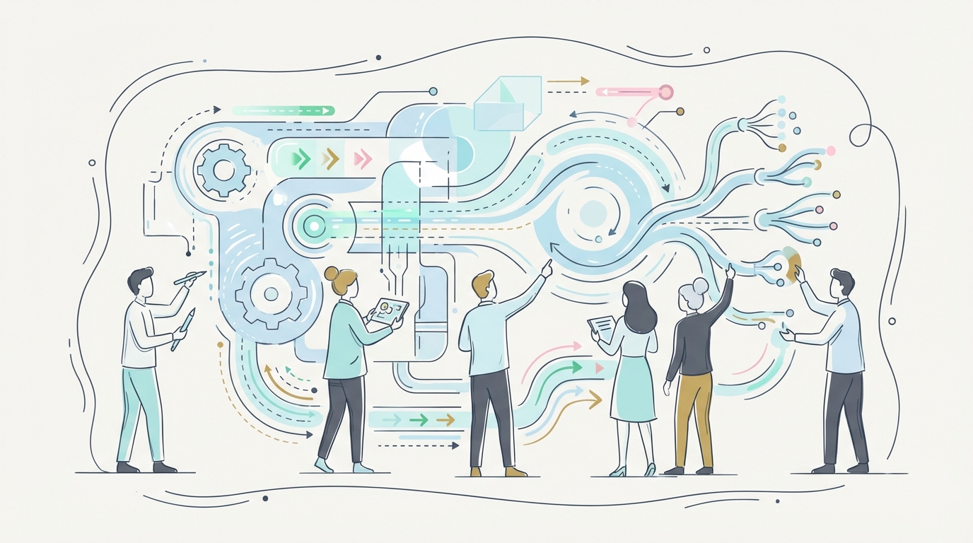 Why Most Brand Voice Efforts Break Once More People Touch the Content concept illustration - Oleno