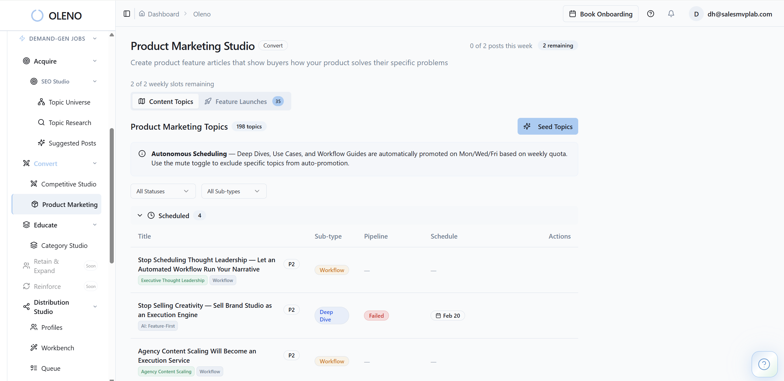 Product Marketing Studio