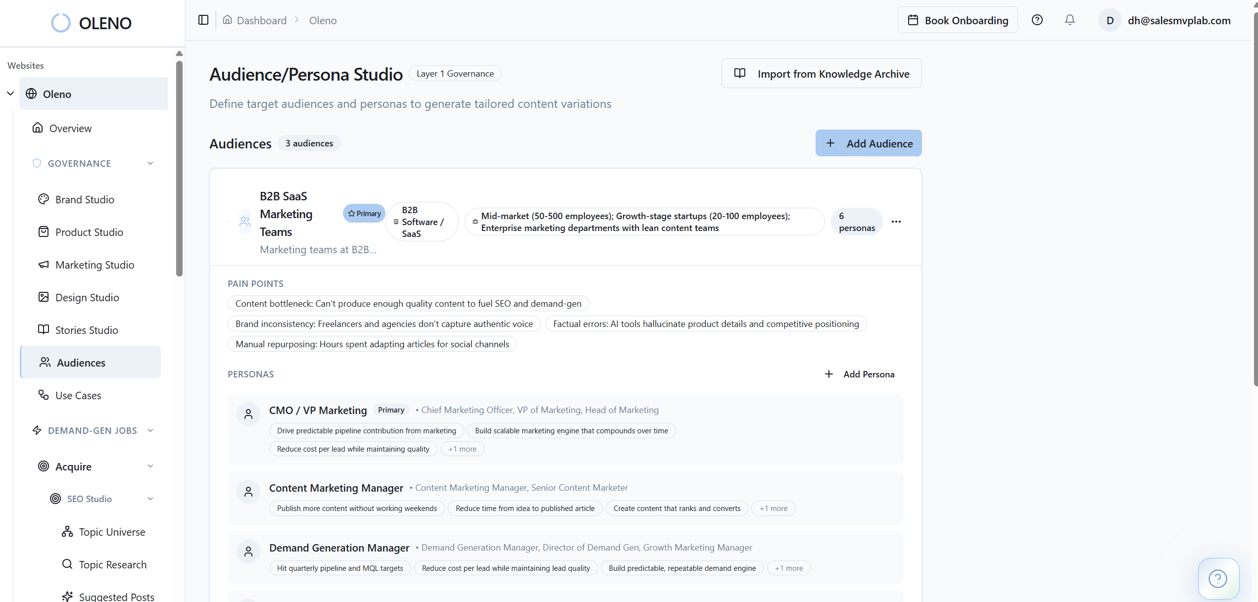Audience & Persona Targeting
