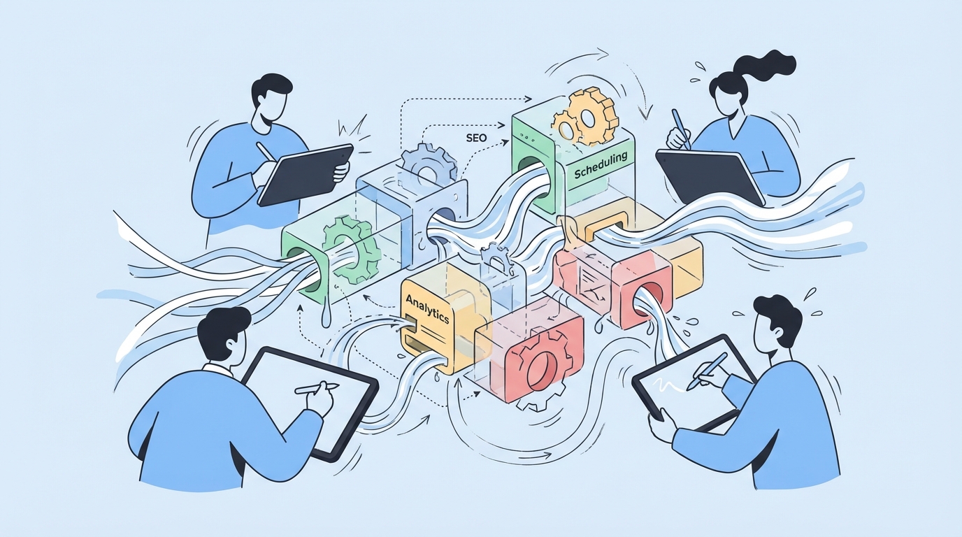 Why CMS-Centric Publishing Decisions Get Expensive Fast concept illustration - Oleno