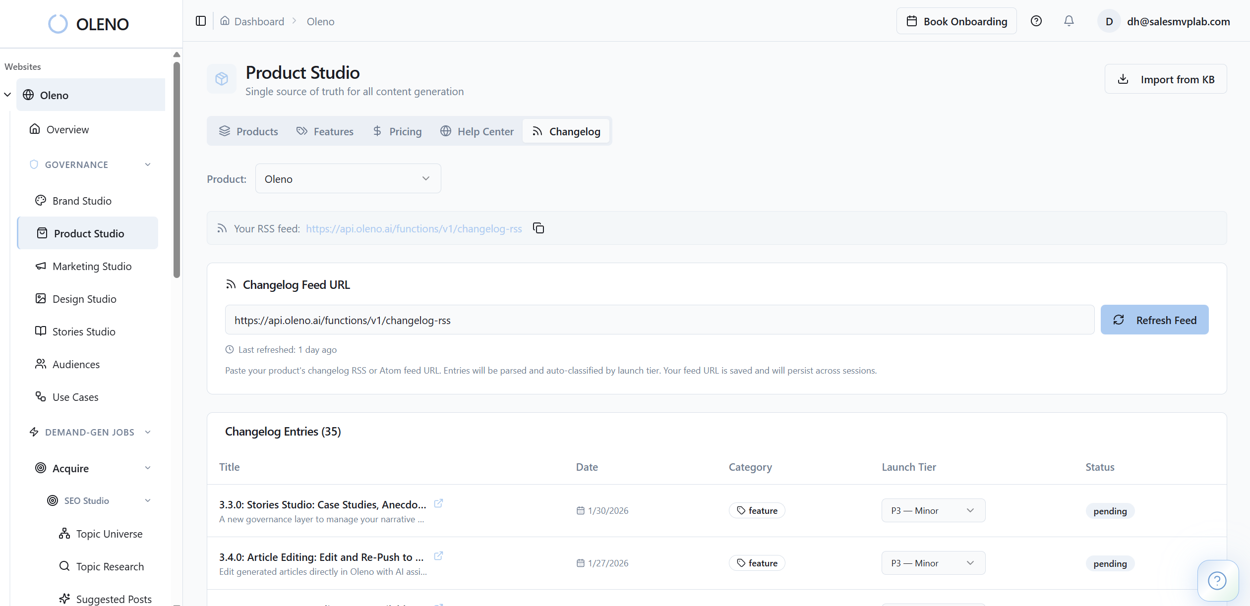 Product Marketing Studio